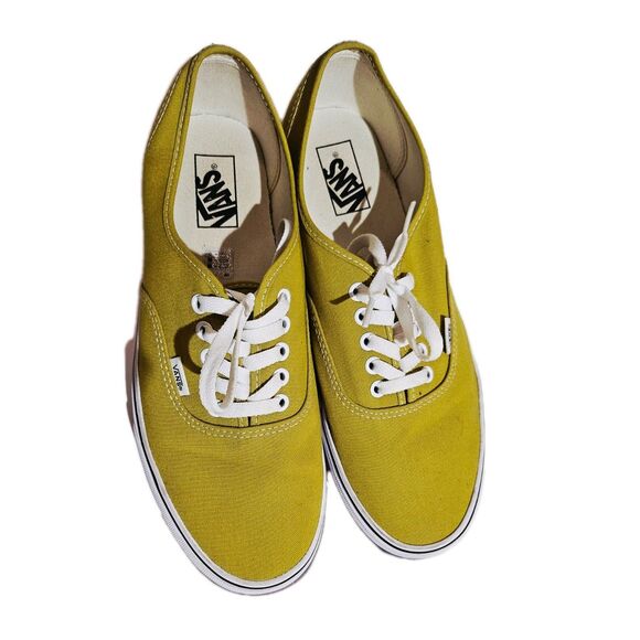 Vans Other - Vans Men's White And Mustard Yellow Tennis Shoes Size 11